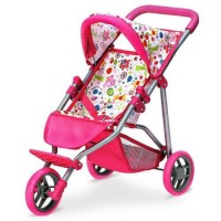 Carucior Colorat pentru Papusi cu 3 Roti