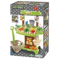 Jucarie educativa cu 35 piese stand de legume Bio cu cos de cumparaturi, Colectia 100% Chef