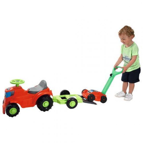 Mini Tractor cu Platforma si Masina de Tuns Iarba