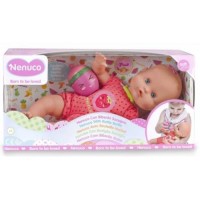 Papusa Bebelus Nenuco cu Biberon Capsunica