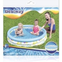 Piscina Gonflabila cu 3 Inele si Imprimeu cu Corali