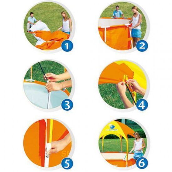 Piscina Steel Pro cu Acoperis UV Careful 40+ UPF