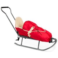 Saniuta Piccolino Xdrive cu Talpi Late, Saculet Rosu, Spatar si Maner