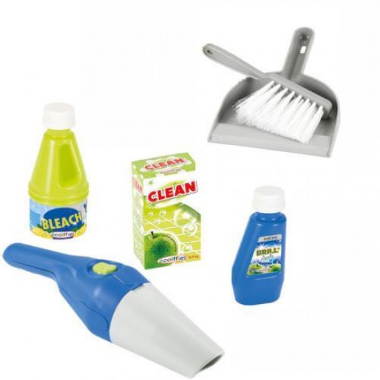 Set accesorii pentru curatenie cu aspirator, matura si faras