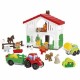 Set Cuburi de Construit Ferma cu Tractor si Animale Abrick