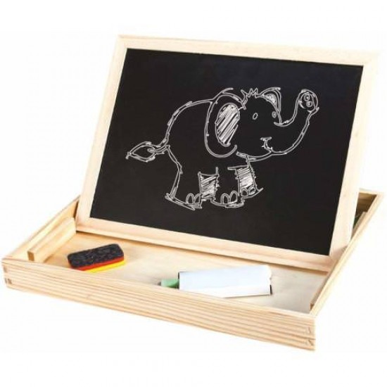 Tabla Magnetica si de Scris cu Creta in Cutiuta din Lemn