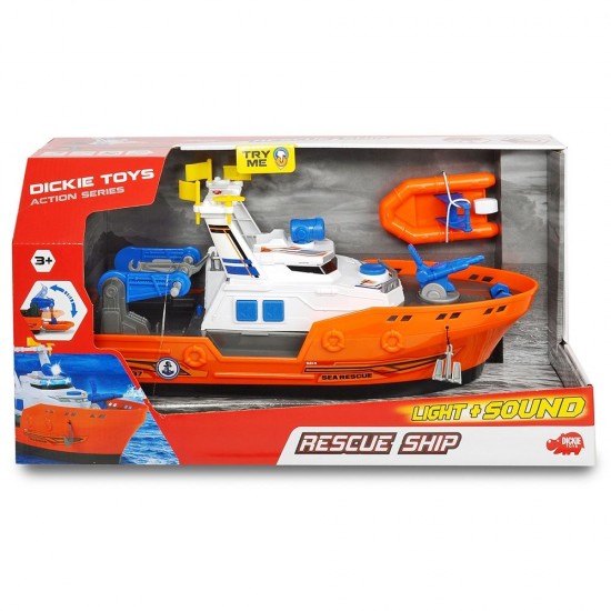 Barca de salvare Dickie Toys Harbour Rescue DT-37 cu accesorii