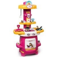 Bucatarie copii Smoby Masha and The Bear Cooky roz cu portocaliu