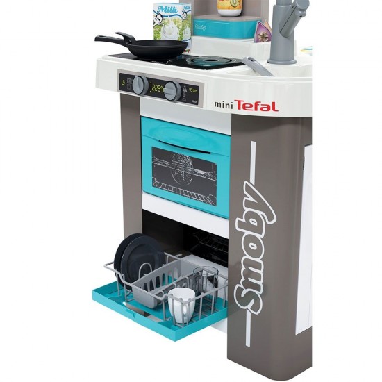 Bucatarie Smoby Mini Tefal Studio Bubble gri albastru