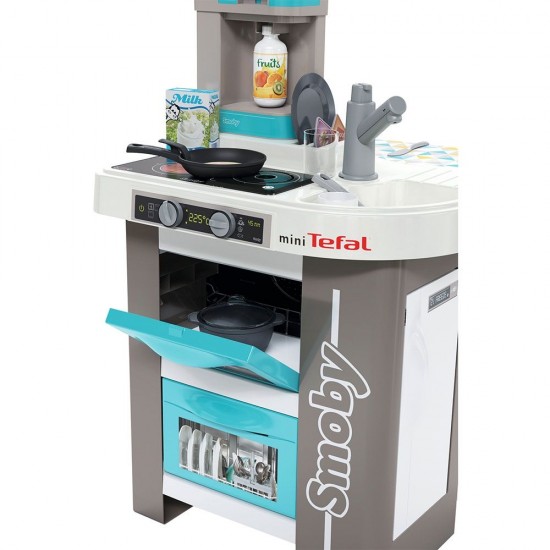Bucatarie Smoby Mini Tefal Studio Bubble gri albastru