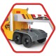 Camion Dickie Toys Mack Volvo Heavy Loader Truck cu remorca, buldozer si camion basculant