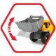Camion Dickie Toys Mack Volvo Heavy Loader Truck cu remorca, buldozer si camion basculant