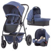Carucior Chipolino Avia 3 in 1 Blue Linen
