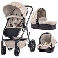 Carucior Chipolino Avia 3 in 1 Mocca Linen