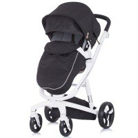 Carucior Chipolino Electra 3 in 1 negru cu cadru alb
