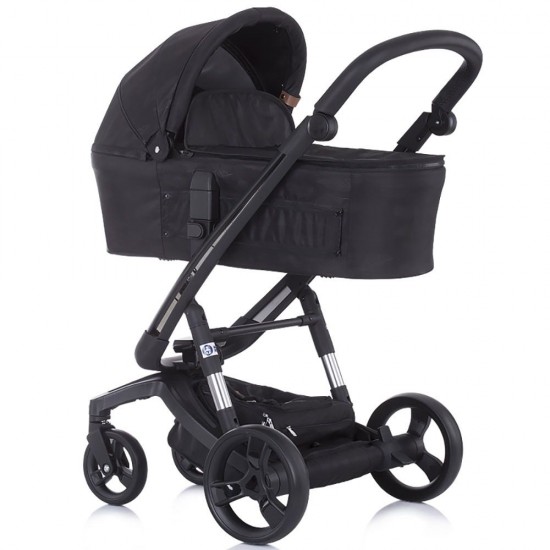 Carucior Chipolino Electra 3 in 1 negru cu cadru negru