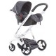 Carucior Chipolino Electra 3 in 1 Silver cu cadru alb