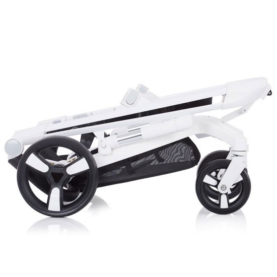 Carucior Chipolino Electra 3 in 1 Silver cu cadru alb
