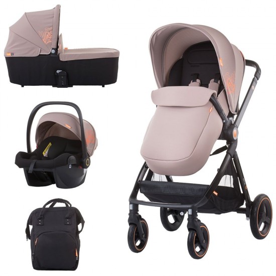 Carucior copii Chipolino Elite 3 in 1 Latte