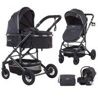Carucior copii Chipolino Estelle 3 in 1 Asphalt