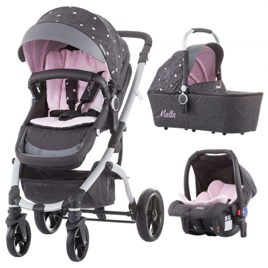 Carucior Chipolino Malta 3 in 1 Baby Pink
