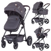 Carucior Chipolino Noah 2 in 1 cu cosulet auto Grey Denim