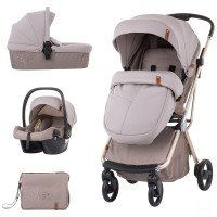 Carucior copii Chipolino Piruet 3 in 1 Latte cu sezut rotativ