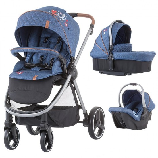Carucior Chipolino Prema 3 in 1 Denim