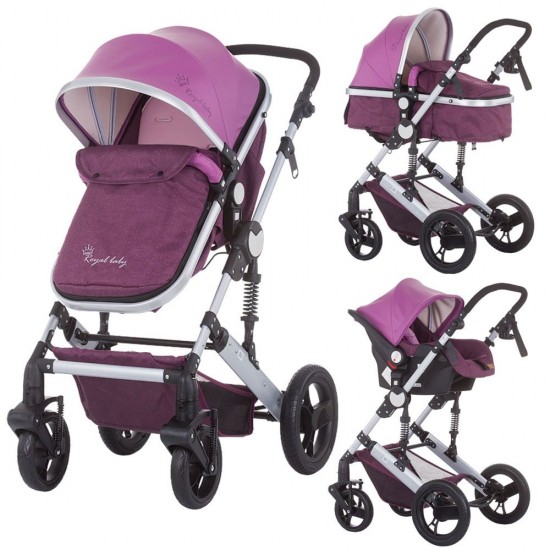 Carucior Chipolino Terra 2 in 1 cu cosulet auto Orchid Linen