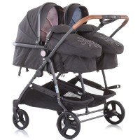 Carucior gemeni Chipolino Duo Smart 2 in 1 Blue Pink