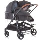 Carucior gemeni Chipolino Duo Smart 2 in 1 Blue Pink