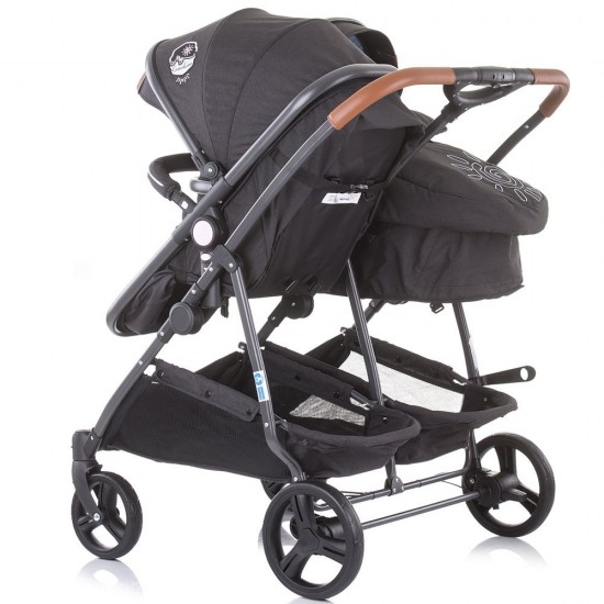 Carucior gemeni Chipolino Duo Smart 2 in 1 Blue Pink