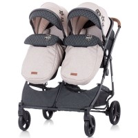 Carucior gemeni Chipolino Duo Smart Beige Graphite Linen