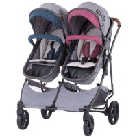 Carucior gemeni Chipolino Duo Smart Boy Girl Linen