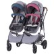 Carucior gemeni Chipolino Duo Smart Boy Girl Linen