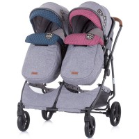 Carucior gemeni Chipolino Duo Smart Boy Girl Linen