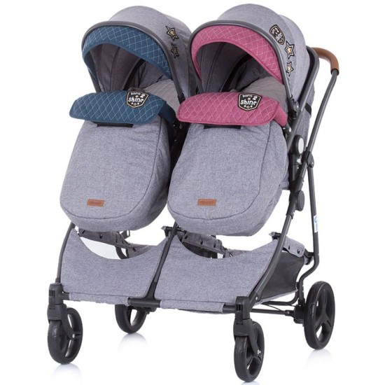 Carucior gemeni Chipolino Duo Smart Boy Girl Linen