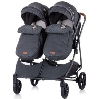 Carucior gemeni Chipolino Duo Smart Graphite Linen