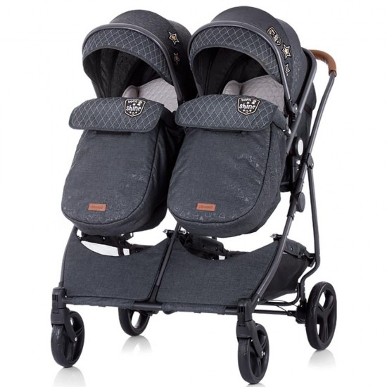 Carucior gemeni Chipolino Duo Smart Graphite Linen