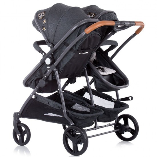 Carucior gemeni Chipolino Duo Smart Graphite Linen