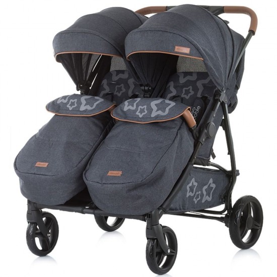 Carucior gemeni Chipolino Passo Doble Granite Grey