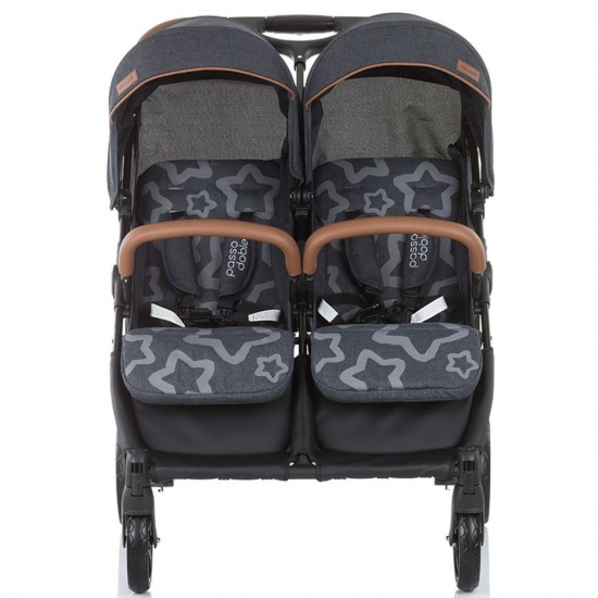 Carucior gemeni Chipolino Passo Doble Granite Grey