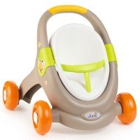 Carucior pentru papusi Smoby Minikiss 3 in 1 Gri