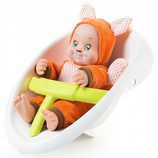 Carucior pentru papusi Smoby Minikiss 3 in 1 Gri