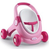 Carucior pentru papusi Smoby Minikiss 3 in 1 Roz