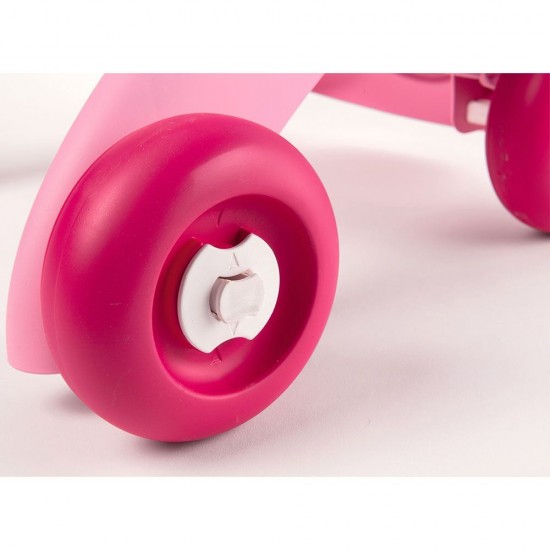 Carucior pentru papusi Smoby Minikiss 3 in 1 Roz