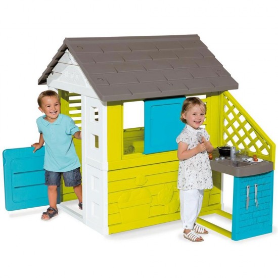 Casuta pentru copii Smoby Pretty cu bucatarie