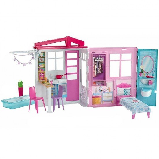 Casuta pentru papusi Barbie Mattel cu accesorii
