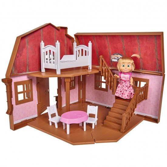 Casuta pliabila cu 2 nivele pentru papusi Simba Masha 