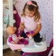 Centru de ingrijire pentru papusi Smoby Baby Nurse Doll`s Play Center mov cu 23 accesorii